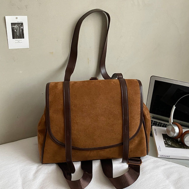 Retro High-capacity Shoulder Bag For Casual And Commuting Use