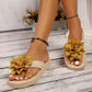 Flower Flip-flops Thick-soled Slippers Casual And Versatile Lightweight Beach Shoes