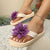 Flower Flip-flops Thick-soled Slippers Casual And Versatile Lightweight Beach Shoes