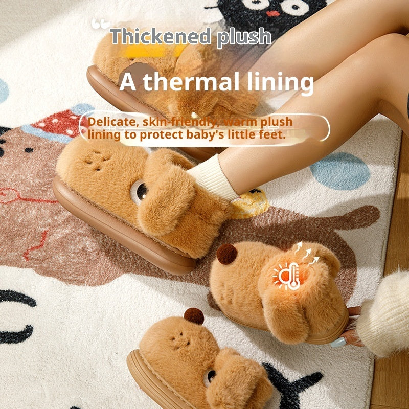 Cartoon Puppy Funny Warm Home Cotton Boots