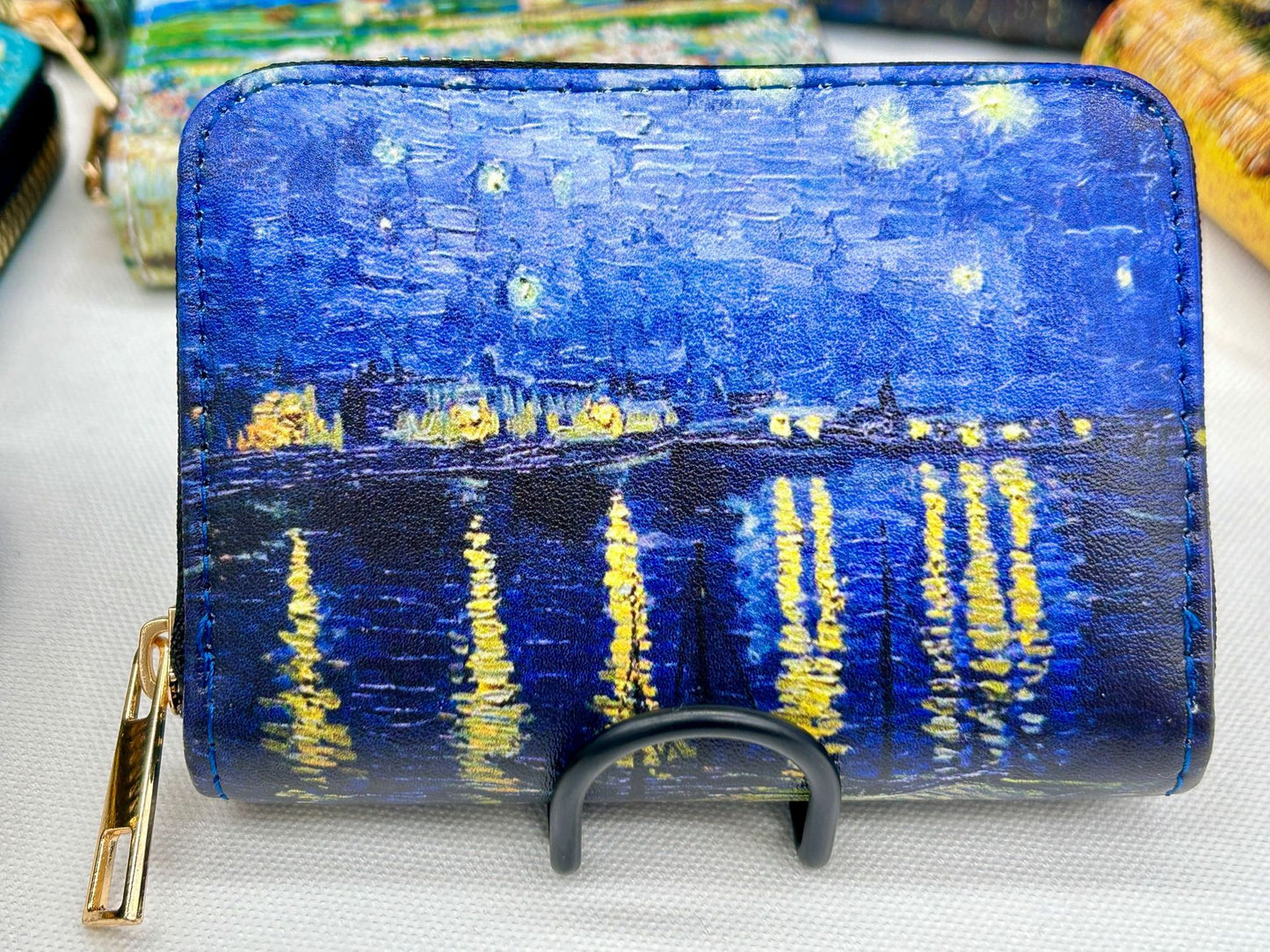 Retro Oil Painting Van Gogh Design High-Capacity Anti-Magnetic Multi-Card Cardholder