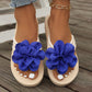 Flower Flip-flops Thick-soled Slippers Casual And Versatile Lightweight Beach Shoes