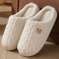 Thick-soled, Warm Plaid Plush Slippers For Indoor Winter Wear