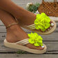Flower Flip-flops Thick-soled Slippers Casual And Versatile Lightweight Beach Shoes