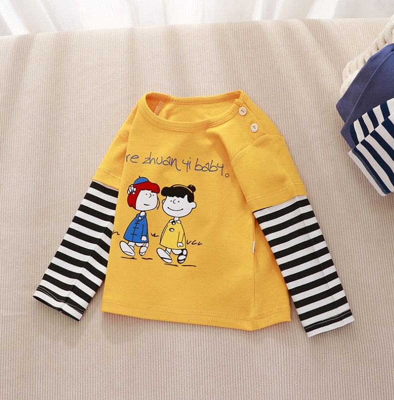 Children's Long-sleeved Underwear Cotton Bottoming Shirt