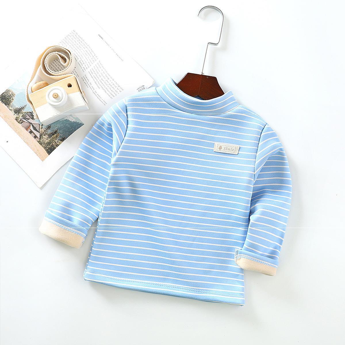 New children's autumn and winter plus velvet base shirt