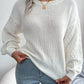 Casual Lantern Sleeve Knitted Sweater