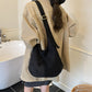 Suede-textured Underarm Shoulder Bag With A Large Capacity