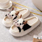 Cute Cow Linen Slippers For Women