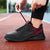 Black Leather-uppers Waterproof And Non-slip Running And Casual Shoes
