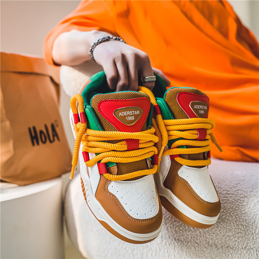 Hamburg Fries Summer Sports Casual Retro High-rise Shoes