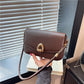 AutumnWinter Soft-Texture Retro Chic Large-Capacity Minimalist Small Square ShoulderCrossbody Bag