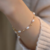 Natural Pearl Fairy-Chic Tiny Freshwater Pearl Bracelet