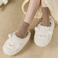 Warmth-Keeping Cotton Slippers For Couples Mens Non-Slip Fuzzy Indoor Postpartum Shoes
