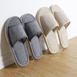 Couples Indoor Floor Slippers Solid Color