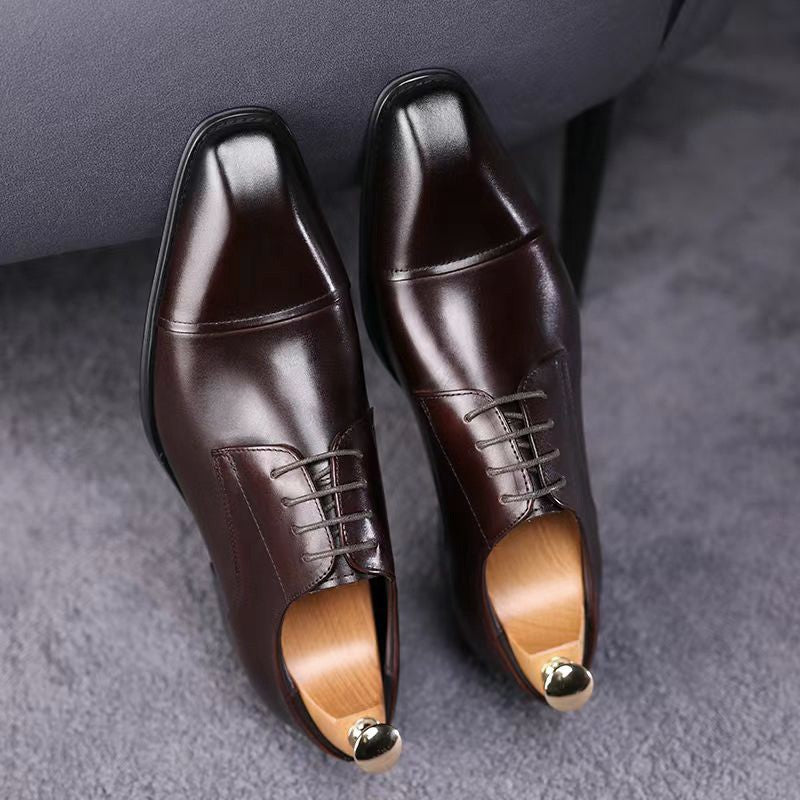 Classic Casual 3D Squaretoe Leather Shoes For Me