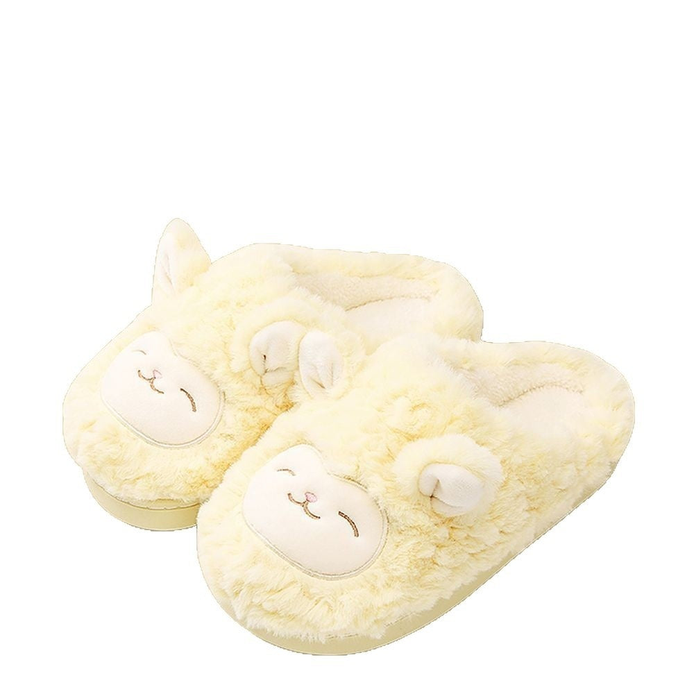 Warmth-Keeping Cotton Slippers For Couples Mens Non-Slip Fuzzy Indoor Postpartum Shoes