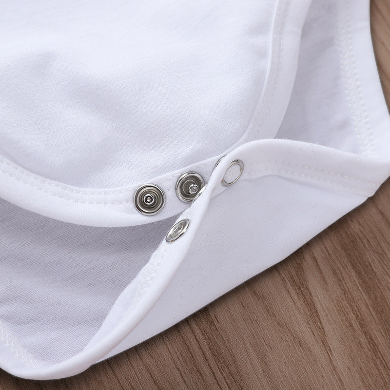 BabyStar Print Short-sleeved Romper Romper Bag Fart