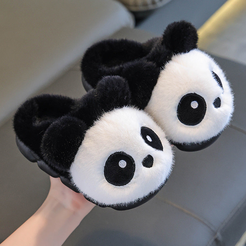 Winter Cotton Slippers For Children  Warm And Fleece-lined Cotton Shoes