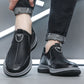 Mens Soft Leather Business-Casual British-Style Breathable Leather Shoes