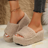 Warm Fleece-lined Slippers For Women
