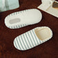 Softsoled Ultrasoft Velvet Cotton Slippers Striped Indoor Floor And Home Cotton Slippers