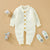 Baby Front Button Solid Color One-piece Romper