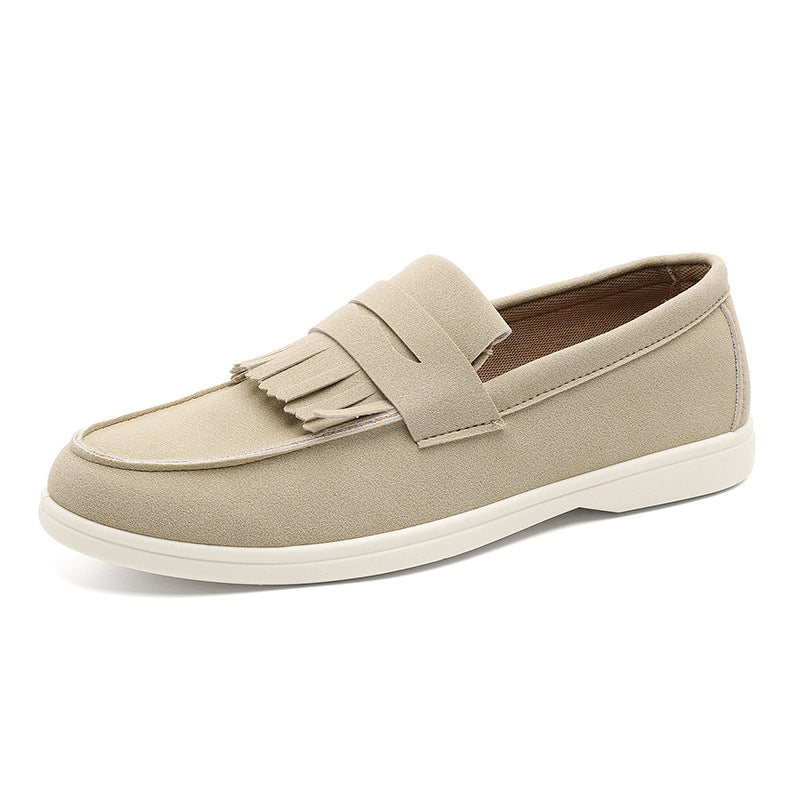 Mens Matte Leather Loafer Slip-on Shoes