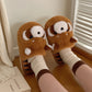 Womens Cartoon Cute Warm Fuzzy Slippers