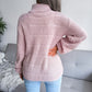 Women Turtleneck Long Sleeve Hollow Out Base Knit Sweater