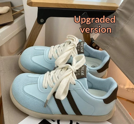 Versatile Chic Soft-soled White Sneakers Retro Birkensocks-style German Training Shoes