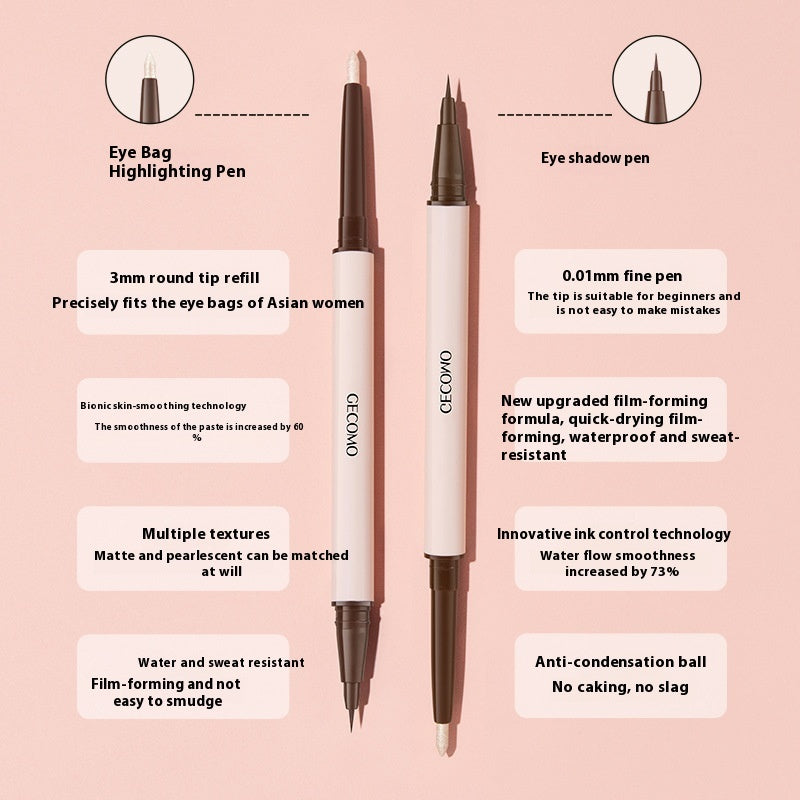 Stereoscopic Star Eyes Double Headed Silkworm Pen