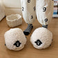 New Women's Winter Cartoon Sheepskin Cotton Slippers For Indoor Wear