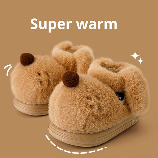 Cartoon Puppy Funny Warm Home Cotton Boots