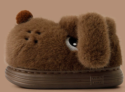 Cartoon Puppy Funny Warm Home Cotton Boots