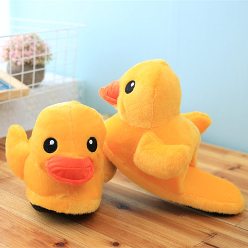 Cute Rubber Duck Plush Home Slippers And Shoes