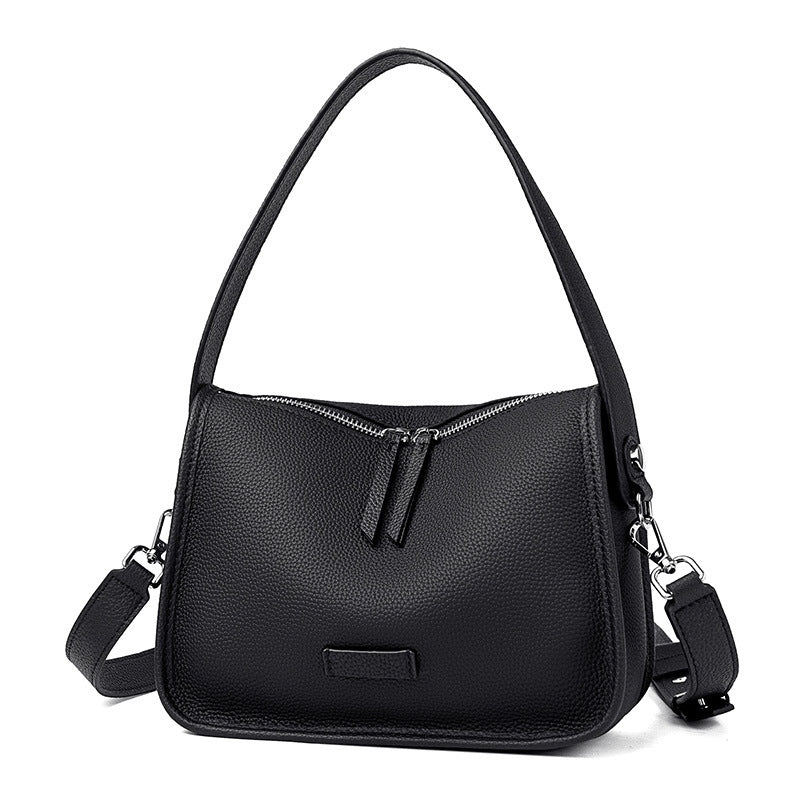 High-capacity Leather Womens Bag A Stylish Saddle-style Commuter Bag For Women