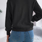 Women Casual Color Block Cable Knit Lantern Sleeve Pullover Sweater