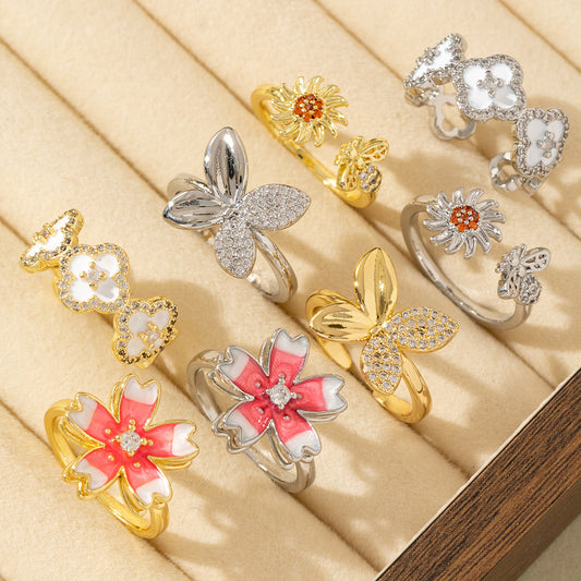 High-end Butterfly-shaped Open Adjustable Ring