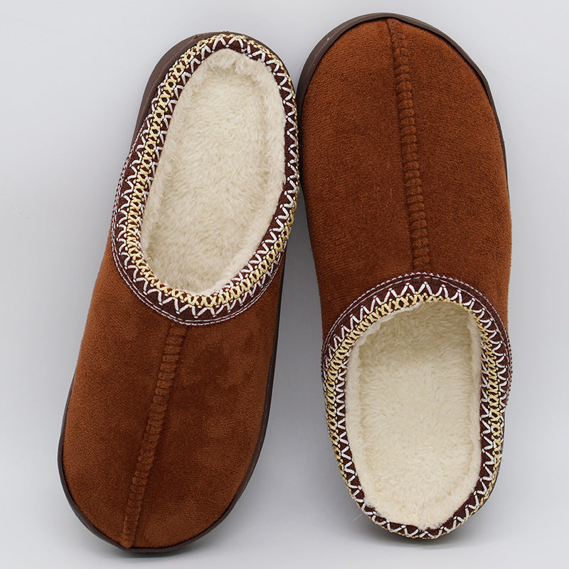 Women's Winter Indoor Home Couples Thick-Sole Warm Cotton Slippers