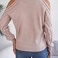 Casual Cable Knit Off-Shoulder Half Turtleneck Long Sleeve Pullover Sweater