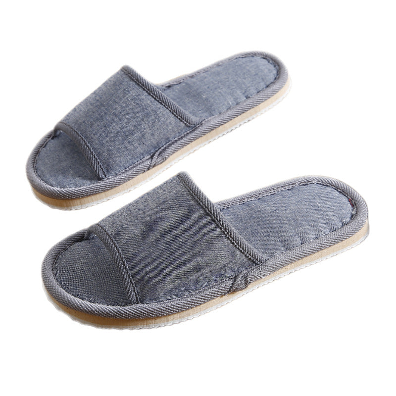 Couples Indoor Floor Slippers Solid Color