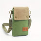Solid-color Three-layer Crossbody Phone Bag Made Of Canvas