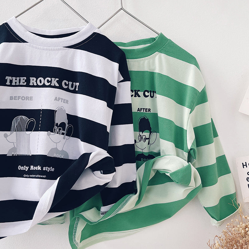 Boys Striped T-Shirt Thin Long Sleeve