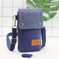 Solid-color Three-layer Crossbody Phone Bag Made Of Canvas