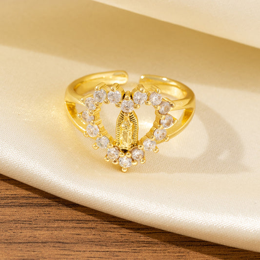 The Loving Mother Mary Open Ring Is Adjustable