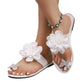 Fashionable Flat Sandals For Versatile Outdoor Wear Floral Flip-flops