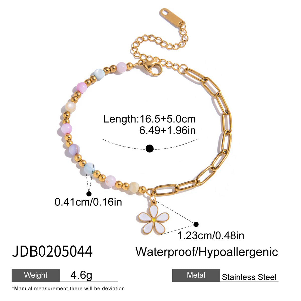 Instagram-style Fashion Accessory Handcrafted Beaded Bracelet With Natural Stones