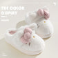 Instagram-Style Fluffy Cotton Slippers With A Cat And Bow Design For Cozy Warmth