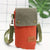 Solid-color Three-layer Crossbody Phone Bag Made Of Canvas